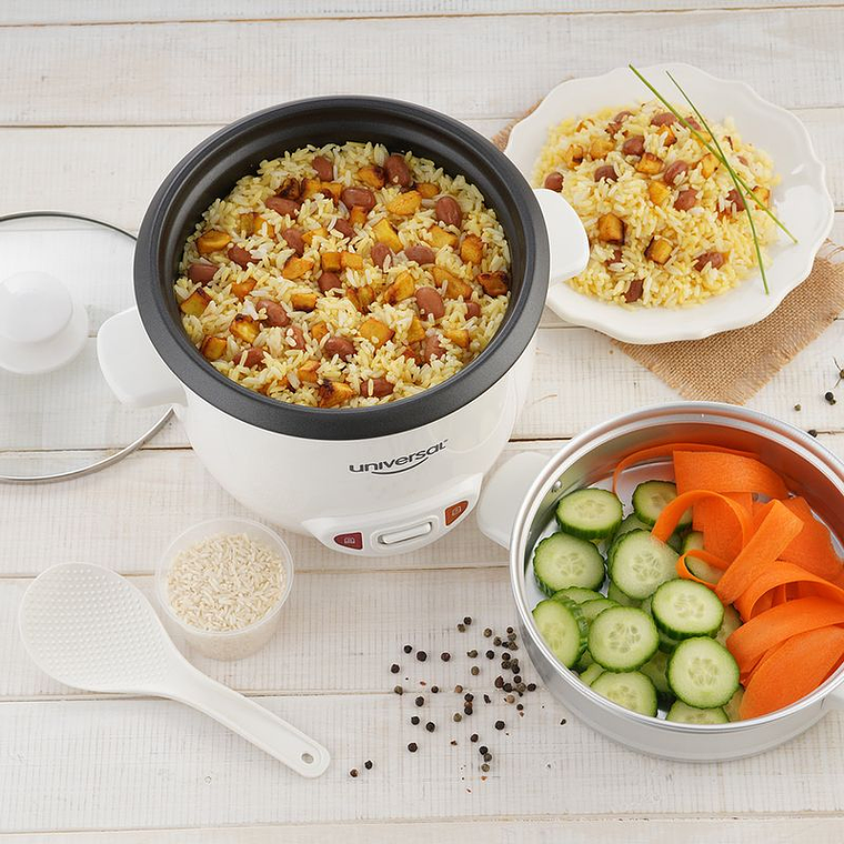 Olla Arrocera Blanca 5 TZ UNIVERSAL preparaciones saludables para todos. 2