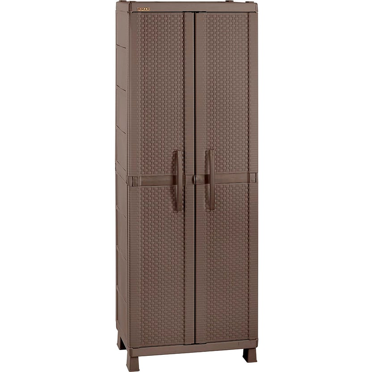 Armario Clásico Rattán 2 Puertas Café de 189x45x65 cm 1