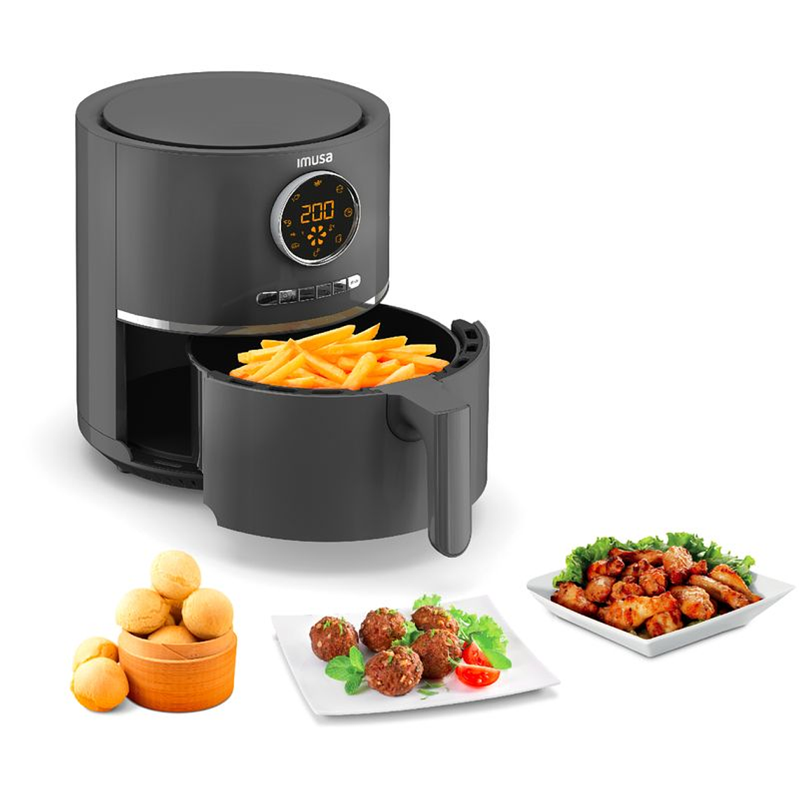 Freidora de Aire IMUSA Air Fry Ultra Digital Gris 5