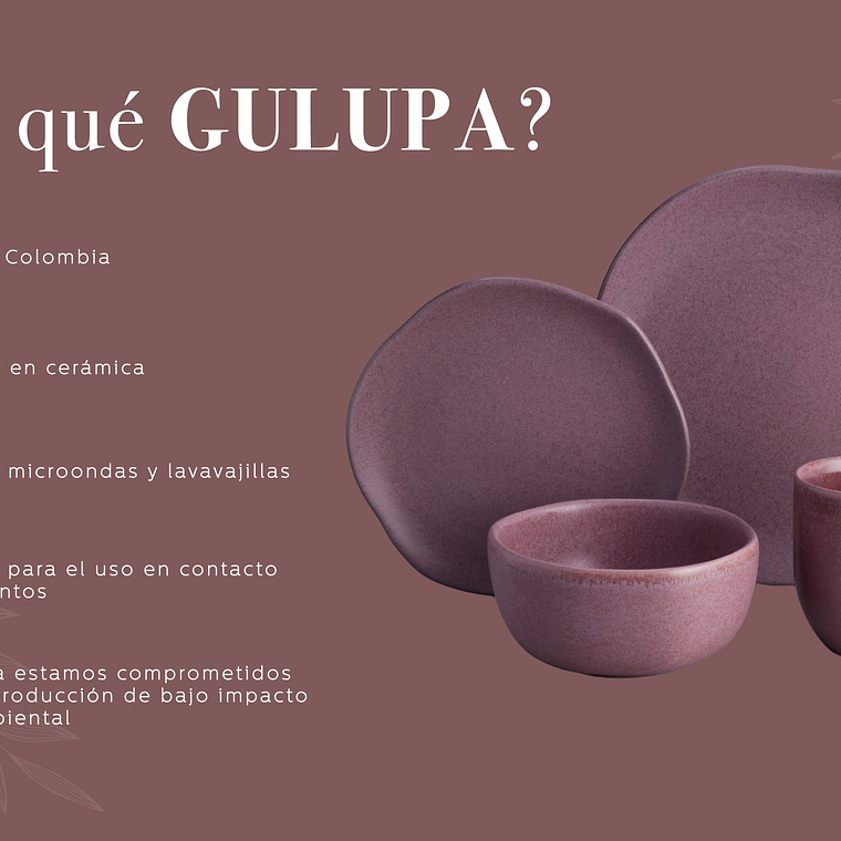 Vajilla Corona Gulupa 4 Puestos 16 Piezas 2