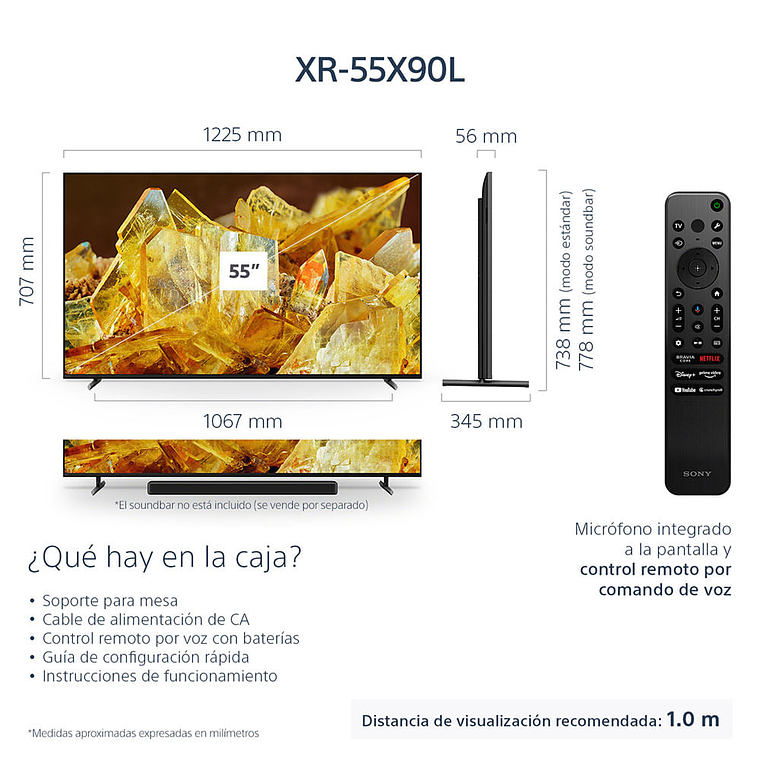 Televisor X90L | BRAVIA XR | Full Array LED | 4K Ultra HD | Alto rango dinámico (HDR) | Smart TV (Google TV) 6