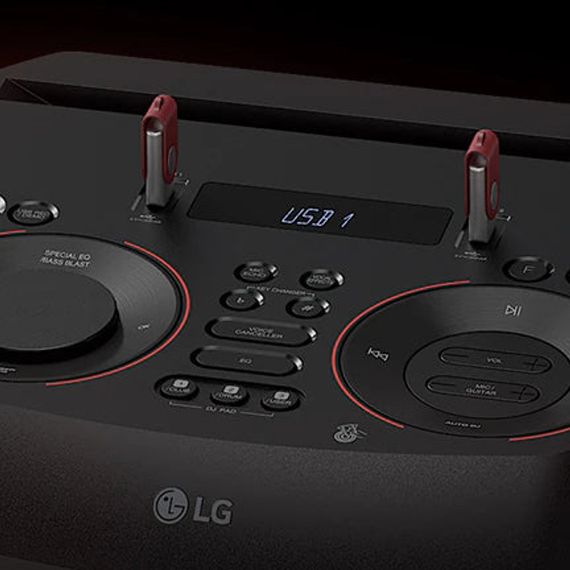 Minicomponente LG XBOOM RNC9 1800 Watts Negro Torre de Sonido 5