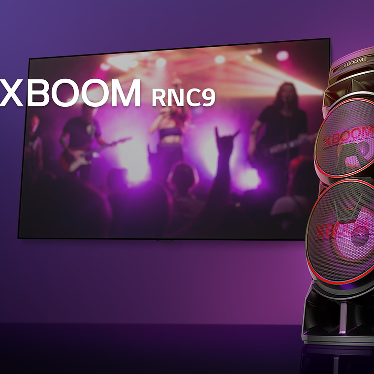 Minicomponente LG XBOOM RNC9 1800 Watts Negro Torre de Sonido 7