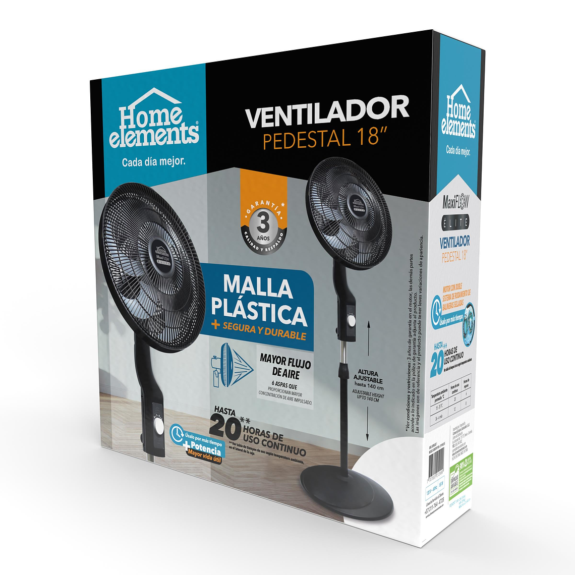 Ventilador de Pedestal Maxi Flow Elite 18' / Home Elements 4