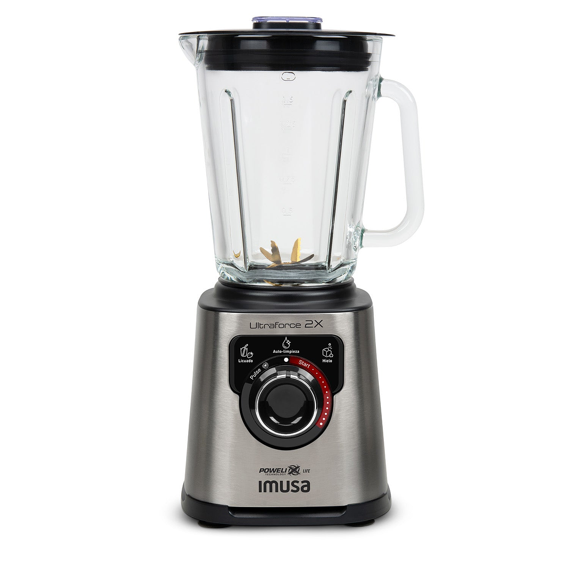 Licuadora Profesional Imusa Ultraforce 2x 1100w 2l Plateada + Picatodo + Molino 3