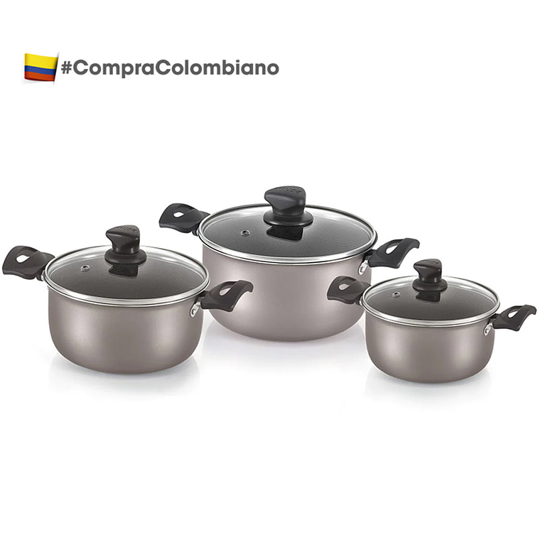 Juego de Ollas 6 Piezas Antiadherente  Talent / Imusa 1
