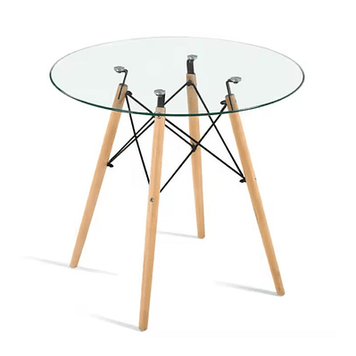 Mesa Roma Redonda en Vidrio