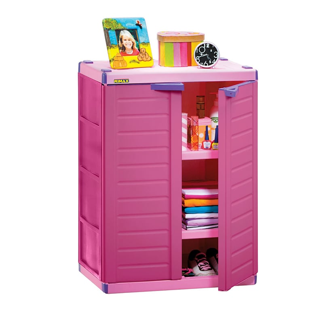 Armario Infantil 2 Puertas 94x45x65 cm Rosado 1