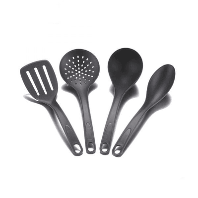 Juego x 4 Utensilios Negro Esencial / Imusa