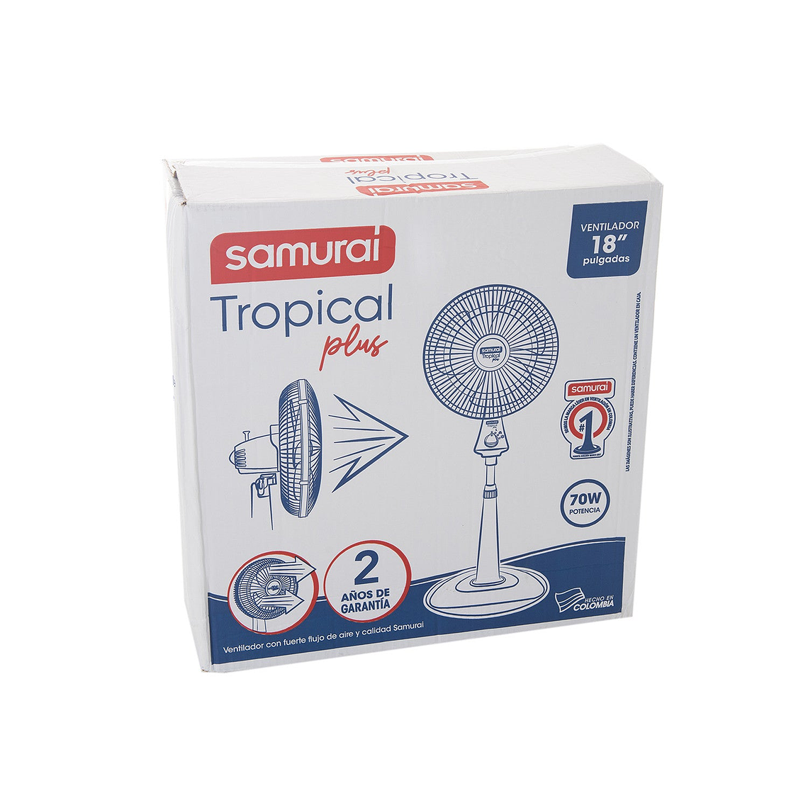 Ventilador Pedestal Tropical Plus Blanco / Samurai 8
