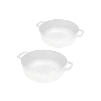 Set de 2 Calderos IMUSA Natural 22- 24 cm Tapa de Vidrio