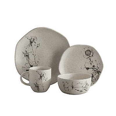 Vajilla Corona Elea 4 Puestos 16 Piezas