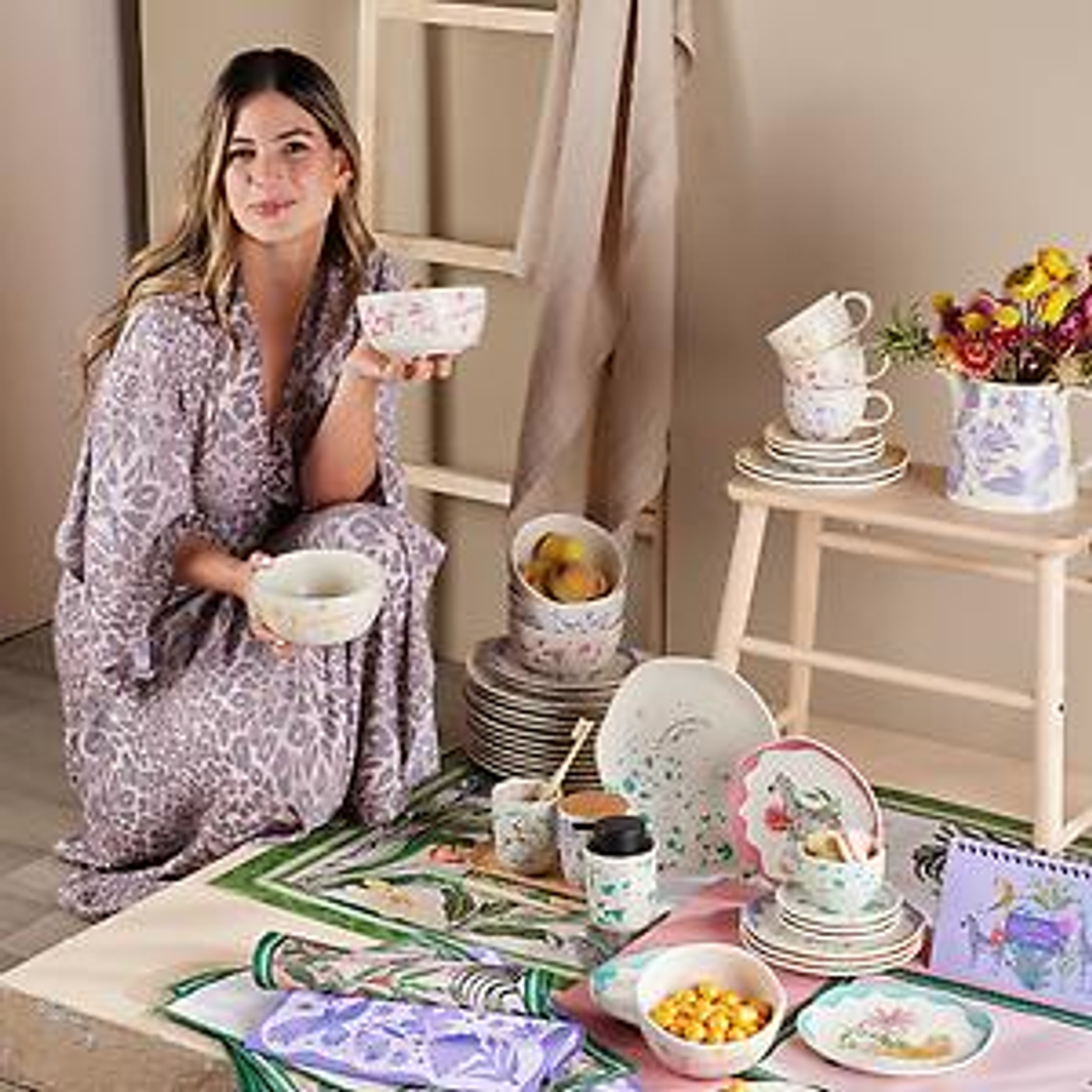 Vajilla Corona 4 Puestos 12 Piezas Mundos Imaginarios By Meli Arbelaez 2