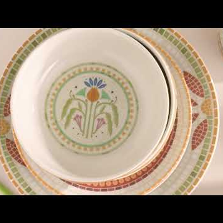 Vajilla Corona Fiore 4 Puestos 16 Piezas 4