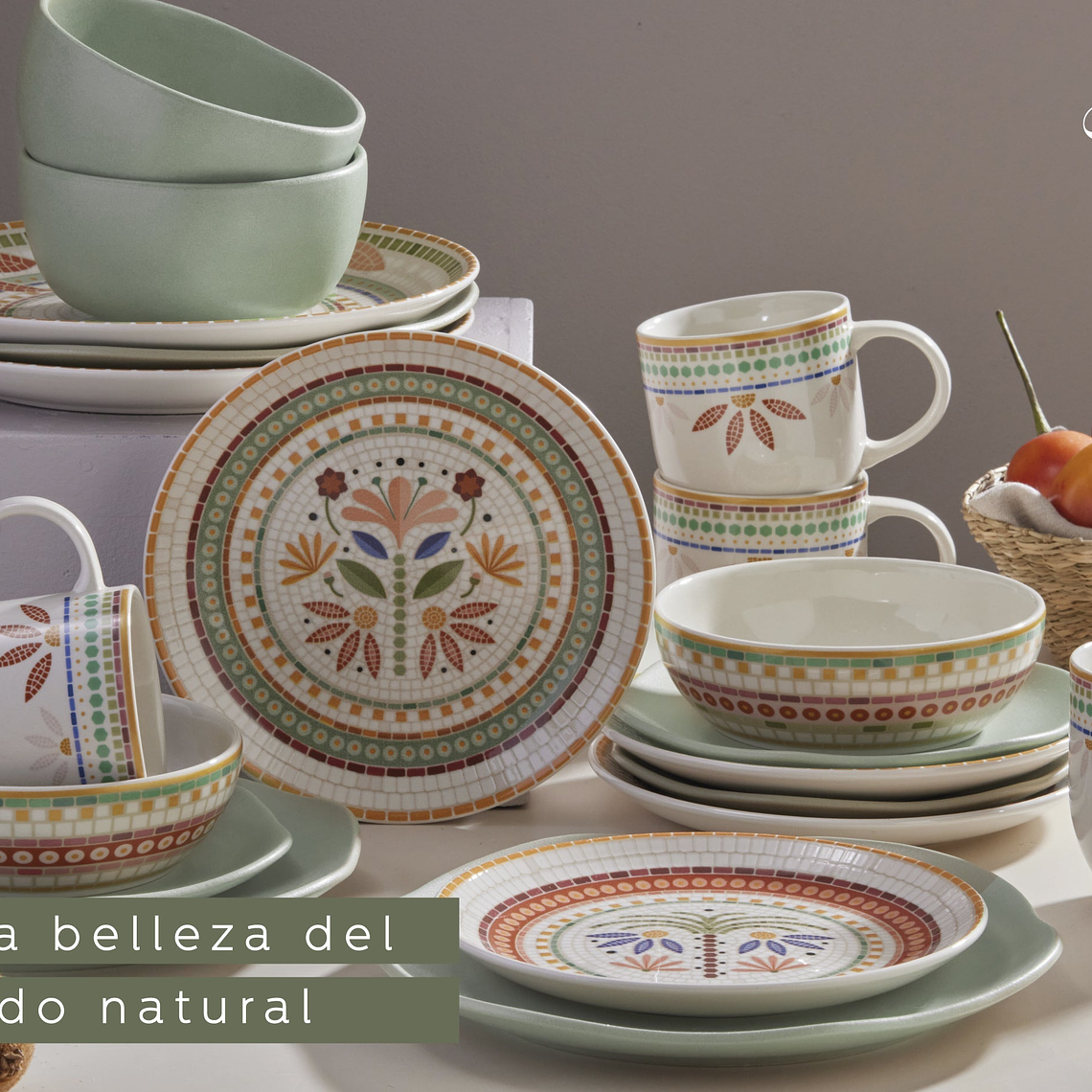 Vajilla Corona Combo Fiore + Olivo 8 Puestos 32 Piezas 3