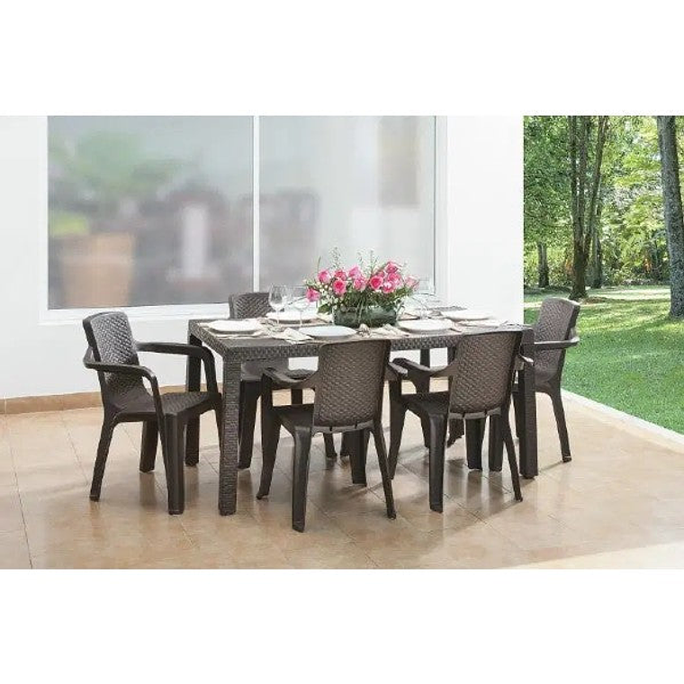 Combo Mesa Eterna Familiar + 6 Sillas Eternas con Brazos / Rimax 2