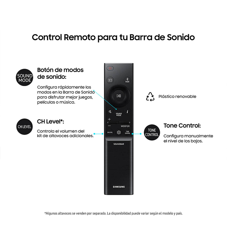Barra de Sonido SAMSUNG HW-B550B/ZL Negro 7