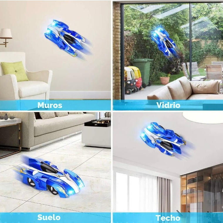 increible carro a control remoto trepa paredes 2