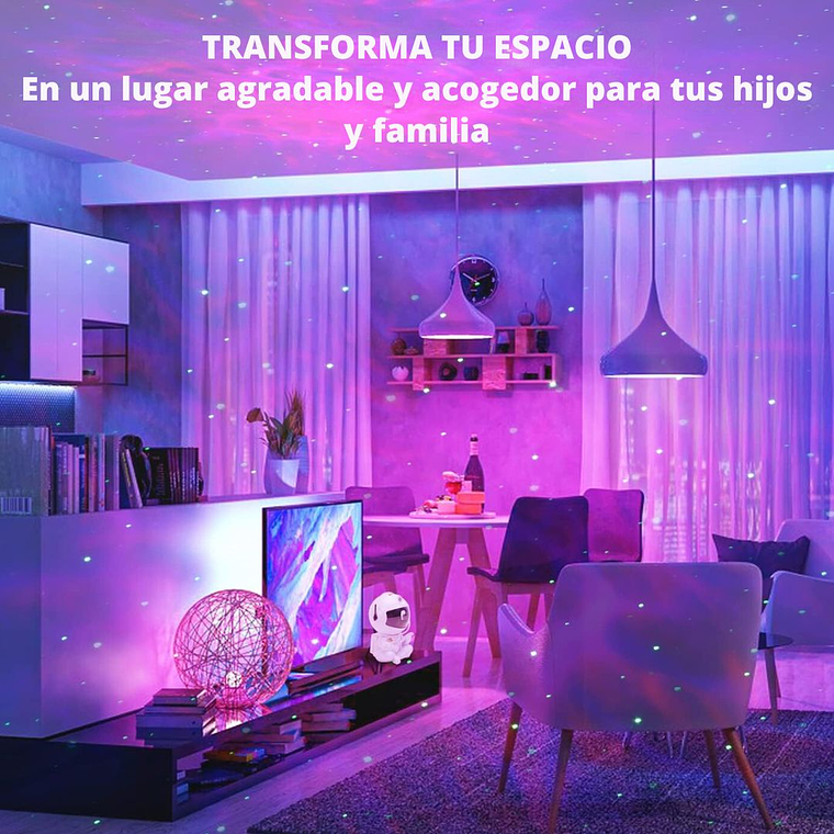 Super proyector astronauta + 3 pelotas luminosas 4