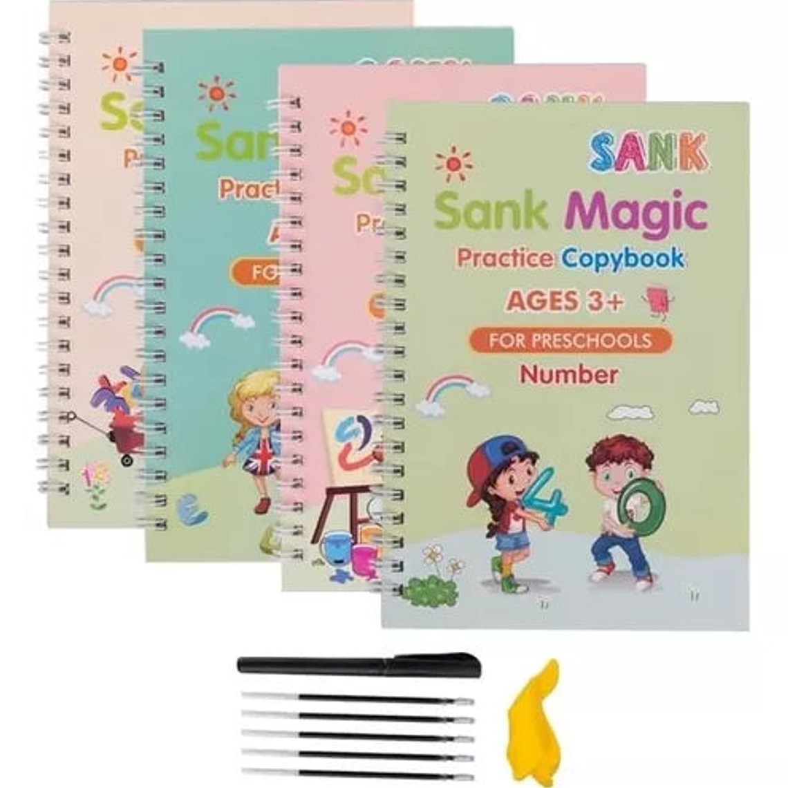 Increible Set X4 De Cuadernos Sank Magic 4