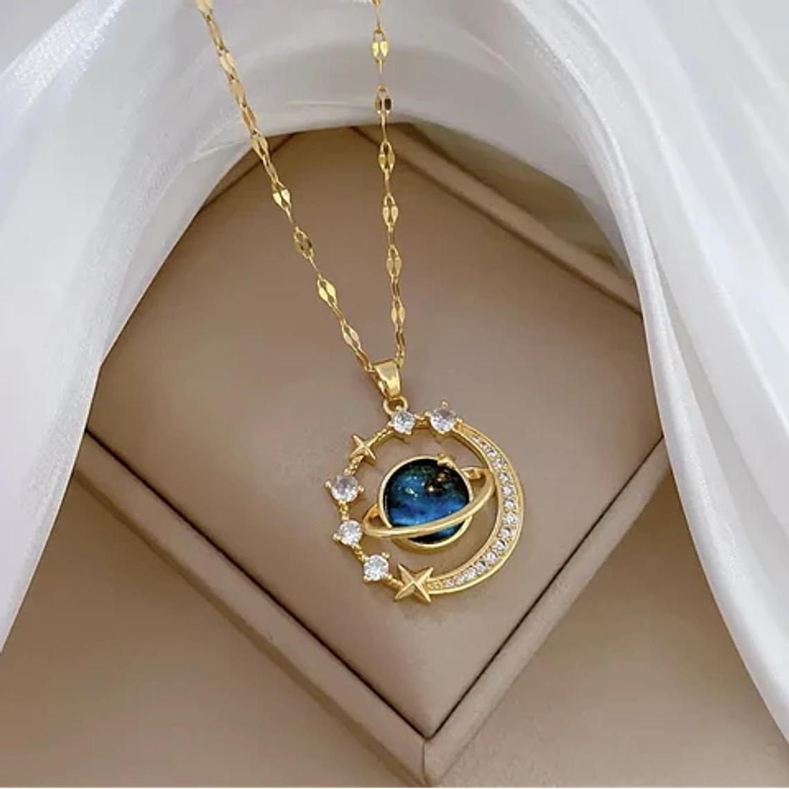 💖🎁 Sorprende a Mamá con el Encanto del Collar de Saturno + Caja de Regalo 🎁💖 1