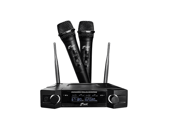 2 Micrófonos UHF transmisor con potencia maxima de 8dB 1