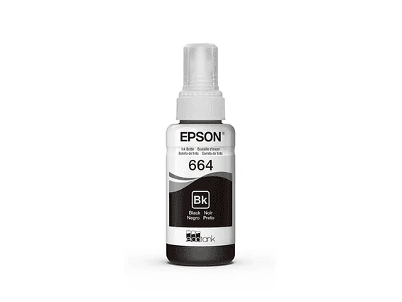Botella de Tinta Epson ECOTANK Color Negro T664 1