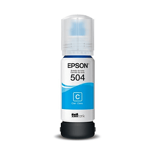Botella de Tinta Epson ECOTANK Color Cyan T504