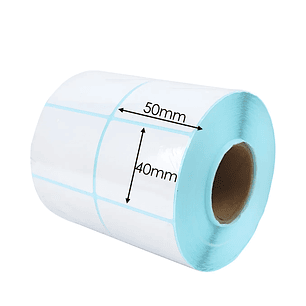 Rollo De Etiquetas Térmicas 2 Columnas 50 X 40