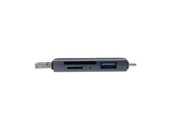 Convertidor USB-C OTG a USB 3.0 Adaptador SD CARD Lector, color Gris, marca XUE® 3