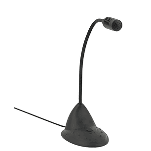 Micrófono de Escritorio Estéreo Plug 3.5mm Pl-2454 - Negro