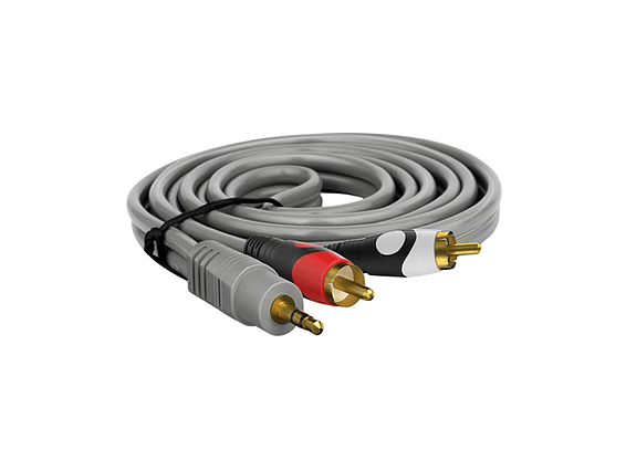 Cable de Audio Plug 3.5 Mm A 2 Rca En Color Gris 3Metros 2