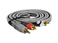 Cable de Audio Plug 3.5 Mm A 2 Rca En Color Gris 3Metros - Miniatura 2