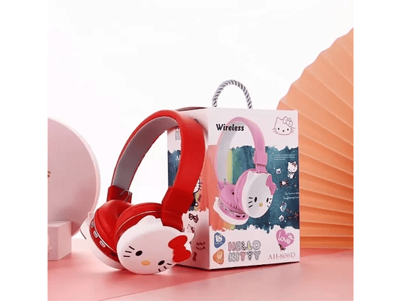 Audífonos diadema Hello Kitty Rojo 2