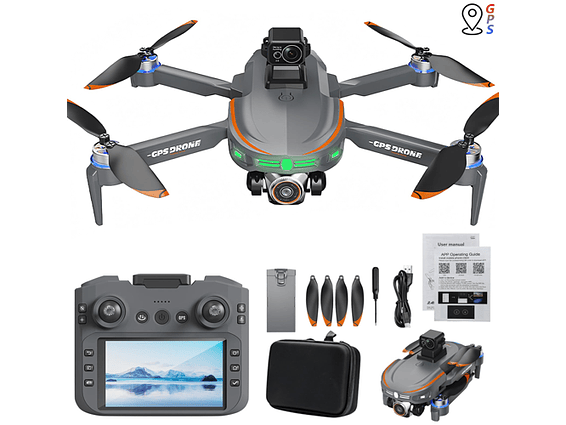 Drone Plegable Y Control Con Pantalla GPS 1