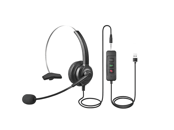 Auriculares Call Center Con Conexión 3.5 Mm + Usb + Tipo C 1