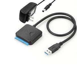 Adaptador Sata a USB Hdd Ssd + Adaptador de Corriente
