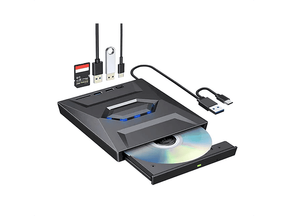 Unidad Externa De Cd Dvd Roofull Plug-n-play Para Mac 6 En 1 1
