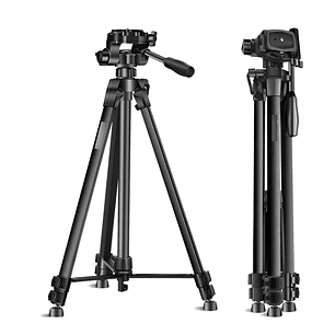 Trípode Ajustable Cámara + adaptador de Celular