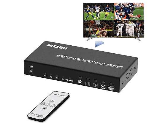4K HDMI Multiviewer Switch 4x1 1