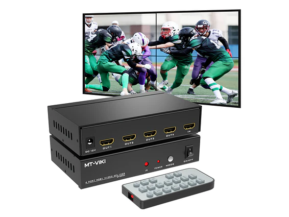 Controlador de Video Wall HDMI 2x2 4K 30Hz con control remoto IR 1