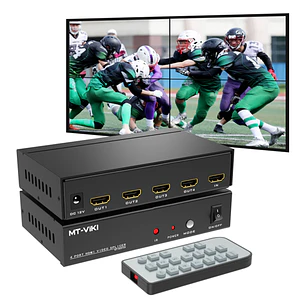 Controlador de Video Wall HDMI 2x2 4K 30Hz con control remoto IR