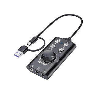 Adaptador de audio externo Virtual 7.1 
