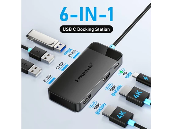 Hub Multipuerto USB-C 6 en 1  2