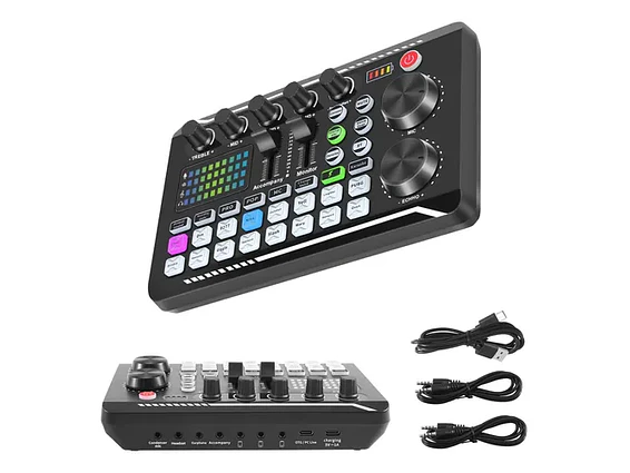 Tarjeta de Sonido Micrófono Interfaz de Audio 2