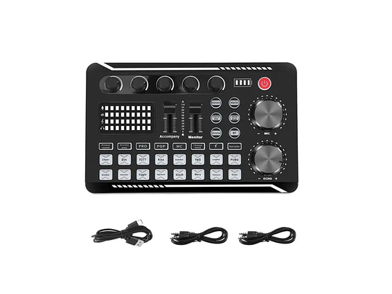 Tarjeta de Sonido Micrófono Interfaz de Audio 1