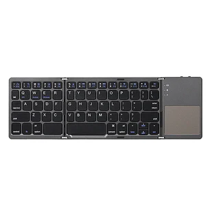 Teclado Bluetooth Plegable Ultra Delgado Con Touchpad
