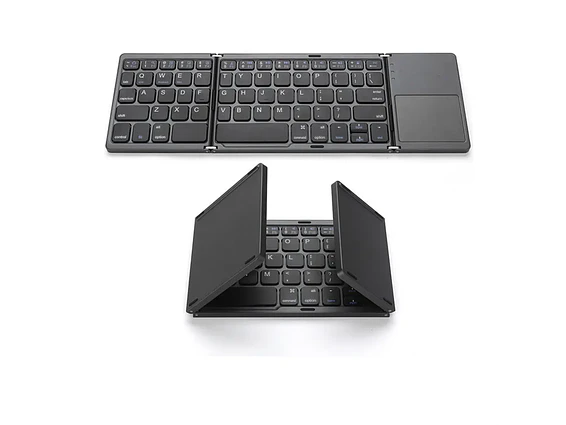 Teclado Bluetooth Plegable Ultra Delgado Con Touchpad 3