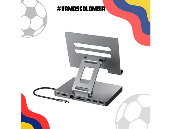 Soporte Laptop Multi-Conexión 9 en 1  Usb C 3.0 / Hdmi 4k  1