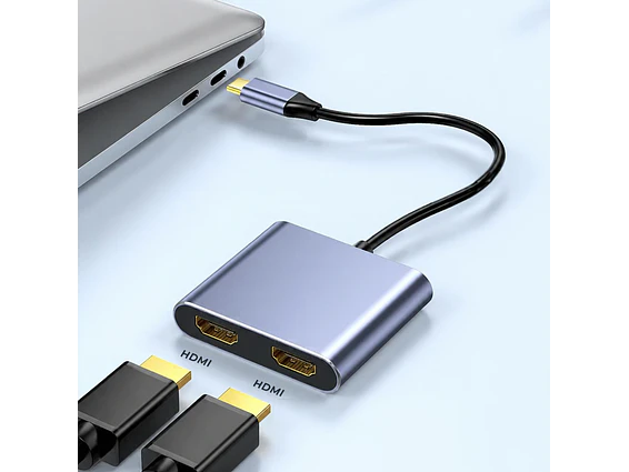 Convertidor BIAZE 4 en 1 USB-C a HDMI Dual 4K 1